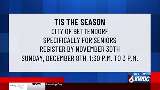 Bettendorf to host holiday event for seniors [upl. by Akenehs829]