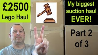 £2500 Biggest Lego Auction Haul EVER part 2 of 3 [upl. by Tarrsus972]