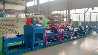 High Speed 1020mm twisted PP PE HDPE Monofilament Polysteel rope making machine [upl. by Leahcar]