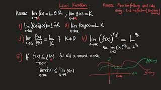 Limit kuralları ve cebirsel işlemlere başlangıç Limit4 [upl. by Dnomso]