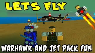 TANQR amp OLDMAN FLY THE NEW WARHAWK FIGHTER amp JETPACK  mad city ROBLOX [upl. by Namus]