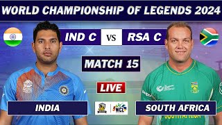 INDIA vs SOUTH AFRICA MATCH 15 LIVE SCORES  IND vs SA LIVE  WORLD CHAMPIONSHIP OF LEGENDS [upl. by Kenzi670]