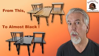 Revamp Your Space Refinishing 1960s Maple Living Room Tables with a almost black finish [upl. by Aihsatsan267]