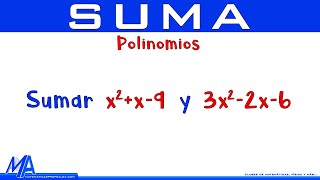 Suma de expresiones algebraicas  Ejemplo 2 Polinomios [upl. by Spieler]