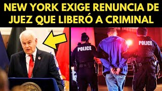 NUEVA YORK EXIGE RENUNCIA DE JUEZ QUE LIBERÓ A CRIMINAL QUE MATÓ A POLICÍA [upl. by Korns862]