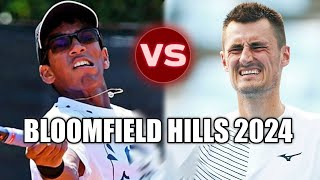 Bernard Tomic vs Nishesh Basavareddy BLOOMFIELD HILLS 2024 [upl. by Louth]