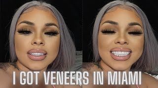 I GOT MY TEETH DONE IN MIAMI  VENEERS  SHORT VLOG [upl. by Tisdale]