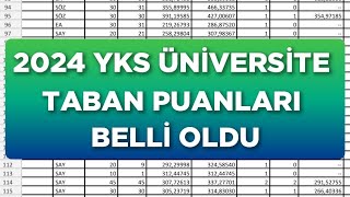 2024 YKS ÜNİVERSİTE TABAN PUANLARI BELLİ OLDU ‼️ [upl. by Rendrag]