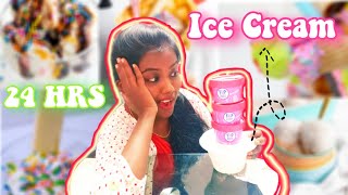 I only ate ICE CREAM for 24 Hours Challenge  Tamil   Anis Tamil Lifestyle [upl. by Ardnua94]