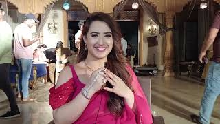 Exclusive interview with Aalisha Panwar on location Nath Krishna Gauri ki kahani on Dangal TV [upl. by Fernald]