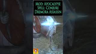 Checkout the spell CONJURE DREMORA ASSASSIN from the Skyrim Spell Mod APOCALYPSE shorts [upl. by Suivatal675]