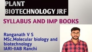 Syllabus and Important book for ICAR JRF Plant Biotechnology [upl. by Rehteh]