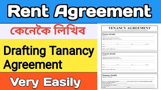 How to write Rent Agreement  Tenancy Agreement  Rent Agreement Drafting  Rent Agreement affidavit [upl. by Ahsoyem]