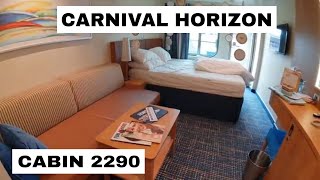 Carnival Horizon Cabin 2290 Category 7C Cove Balcony Stateroom [upl. by Fremont]