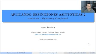 Aplicando Definiciones 2 Asintóticas  Algoritmos y Complejidad [upl. by Refeinnej]