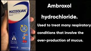 Ambroxol hydrochlorideMucosolvan pharmacology dosage in adults and children [upl. by Natehc667]