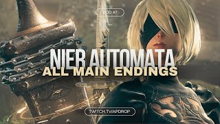 Nier Automataall endings  ep7  apDrop VOD [upl. by Sherris650]