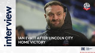 IAN EVATT  Manager after Lincoln City home victory [upl. by Nylahsoj]