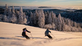 Skigebiet Feldberg  Abfahrt vom Seebuck mit grandioser Aussicht Skier an und los gehts [upl. by Whiting911]