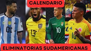 CALENDARIO de las eliminatorias sudamericanas RUMBO AL MUNDIAL 2026  JORNADA 9 [upl. by Eeznyl]