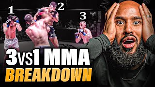 quotMost EPIC Fight EVERquot  3 v 1 MMA BREAKDOWN [upl. by Miculek]