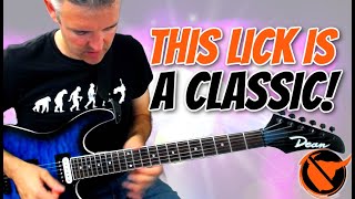 Rock Guitar Lick Lesson  Jimi Hendrix Jimmy Page Angus Young Style Rock Lick Lesson 11 [upl. by Drageruaeb]