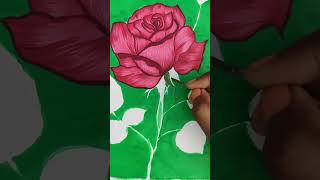 Easy Rose flower painting for beginners🌹Trending song [upl. by Nabala]