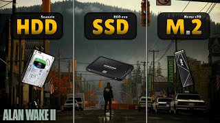 Solid State Drive vs Hard Drive vs M2  Alan Wake 2  SSD vs HDD vs Nvme Gen 4 [upl. by Nahij]