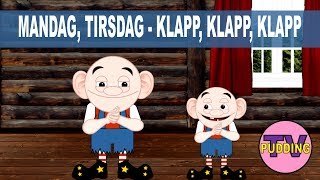 Mandag tirsdag  klapp klapp klapp  Norske barnesanger [upl. by Oiznun]