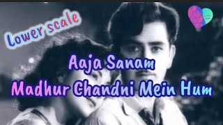 Aaja Sanam Karaoke  Lower scale [upl. by Tana]