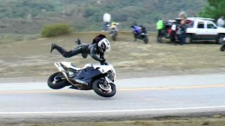 Honda F4i Highside Motorcycle Crash [upl. by Annelg]