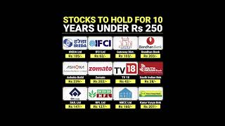 STOCKS TO HOLD FOR 10 YEARS UNDER Rs 250 📈  Best Stock For Long Term stockmarket [upl. by Aifos491]