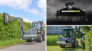 Hedge Cutter For Tractor Loader And Excavator  GreenTec RC Series [upl. by Willie]