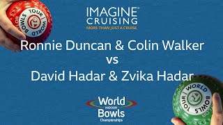 World Indoor Bowls Championship 2024 R Duncan amp C Walker vs D Hadar amp Z Hadar  Day 2 Match 2 [upl. by Nyrmak]