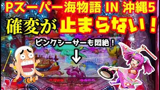 確変が止まらない‼️ピンクシーサーも悶絶する爆連モードに大興奮🤩『Pスーパー海物語 IN 沖縄5』ぱちぱちTV【936】沖海5第438話 海物語パチンコ [upl. by Notsirk]