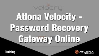 Atlona Velocity  Password Recovery Gateway Online [upl. by Arraes53]