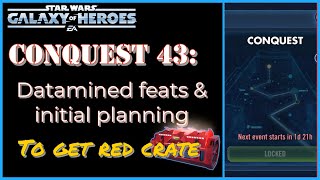 Conquest 43 DATAMINED FEATS are here Initial planning  SWGOH [upl. by Siro]