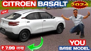 CITROEN BASALT BASE MODEL REVIEW  CITROEN BASALT YOU BASE MODEL  CITROEN BASALT NarrusAutovlogs [upl. by Avah]