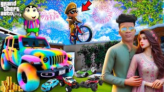 FRANKLIN TOUCH ANYTHING BECOME GOLD FRANKLIN KI SHAADIEVERYTHING IS FREE IN GTA 5 PART206 [upl. by Mccall]