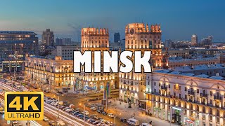 Minsk Belarus 🇧🇾  4K Drone Footage [upl. by Hsevahb]