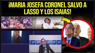 ¡MARÍA JOSEFA CORONEL SIEMPRE SALVANDO A LOS CORRUPTOS LASSO E ISAIAS [upl. by Adnaval]