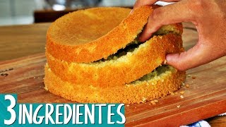 PÃO DE LÓ PROFISSIONAL COM APENAS 3 INGREDIENTES  MASSA SUPER FOFINHA [upl. by Wallack644]