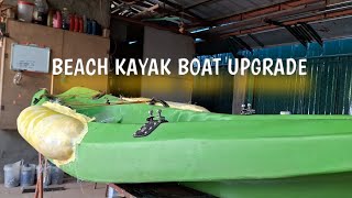 BEACH KAYAK BOAT UPGRADED FIBER GLASS OUTRIGGER [upl. by Galloway]