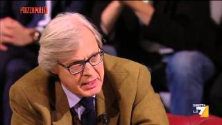 Sgarbi vs Formigli quotNeanche tu spazzi qua per terra I soldi li spendono per le intercettazioniquot [upl. by Artemus]