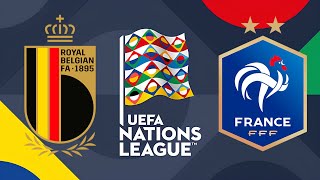 BÉLGICA vs FRANCIA  Predicción del partido de UEFA Nations League  Pronóstico FC 24 [upl. by Durr]