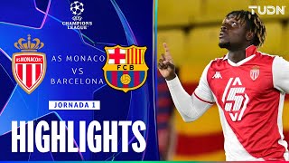 HIGHLIGHTS  Monaco vs Barcelona  UEFA Champions League 2024  TUDN [upl. by Ellehcor]