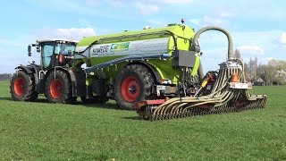 Zodebemesten met Claas Xerion 3800 Trac VC en Kaweco Double Twin Shift 2017 [upl. by Robins]