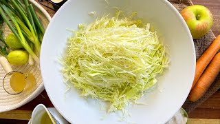 the most delicious cabbage and apple salad so easy crunchy  everyone will love it [upl. by Jt]