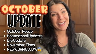 HOMESCHOOL UPDATE Using a NEW CURRICULUM…How October Went…Answering Your Questions ❤️ [upl. by Cobb975]