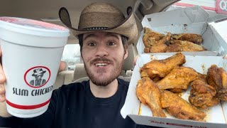 Slim Chickens Lemon Pepper Wings Cayenne Ranch Wings and Red Velvet Oreo Shake Review [upl. by Lalad35]